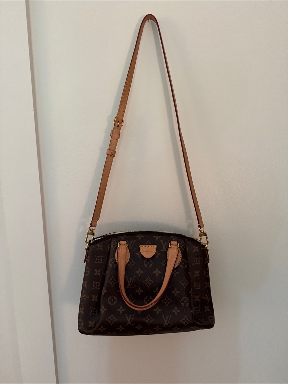 Louis Vuitton Brown Monogram Satchel with Natural Vachetta Handles - Picture 2 of 6